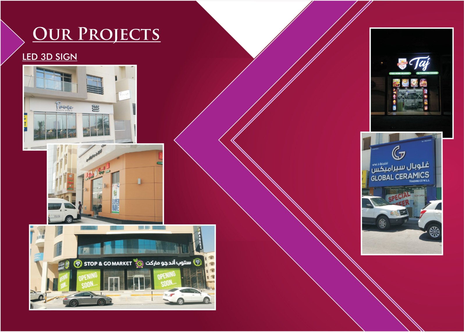 LED 3D Signs project portfolio